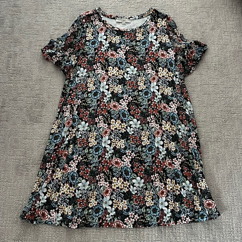Loft Floral Swing Dress